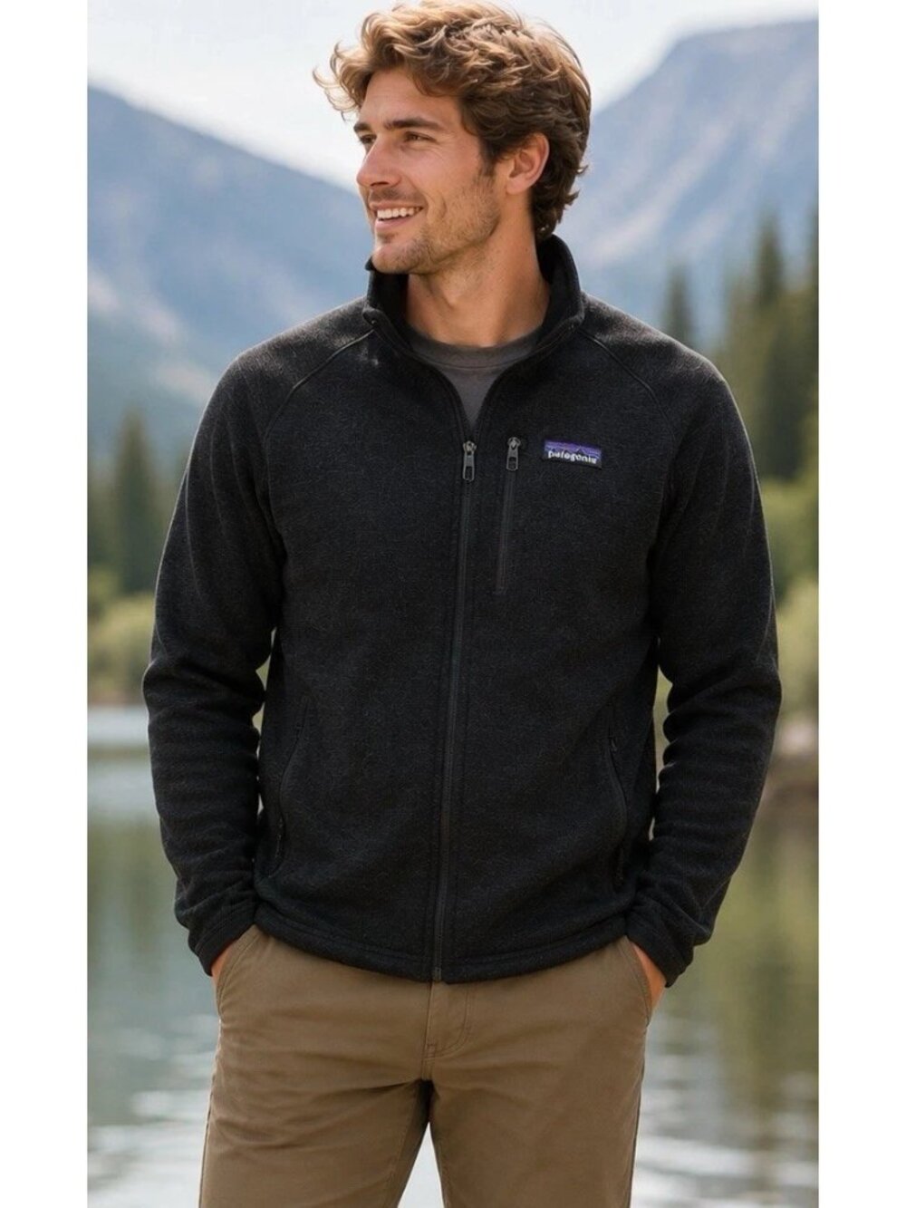 Patagonia Better Sweater Black Fleece Full Zip Jacket Sz XXL